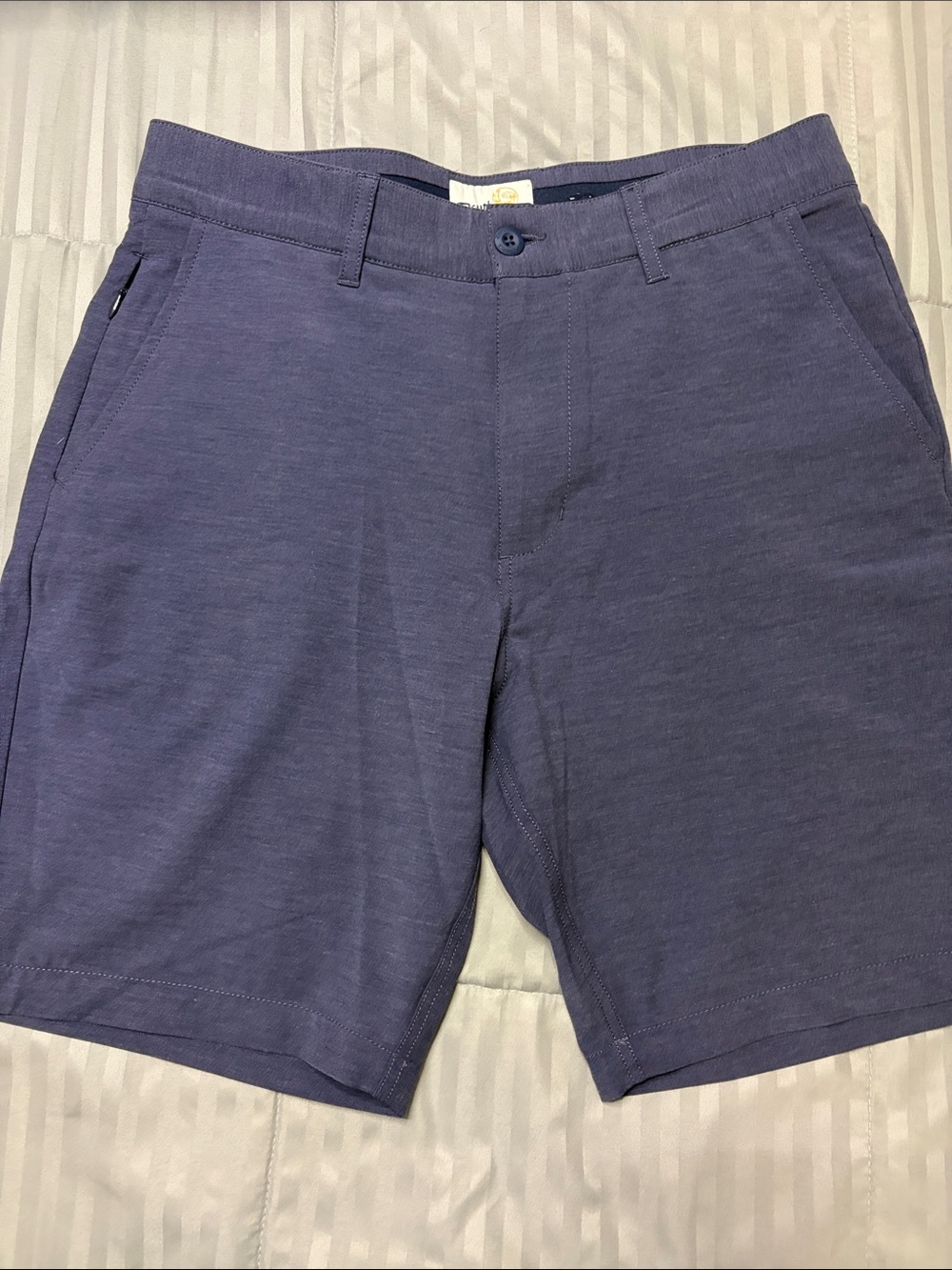 reyn spooner Men's Blue Flat Front Shorts